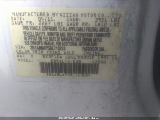 Photo 8 VIN: 3N1AB6AP5BL713224 - NISSAN SENTRA 