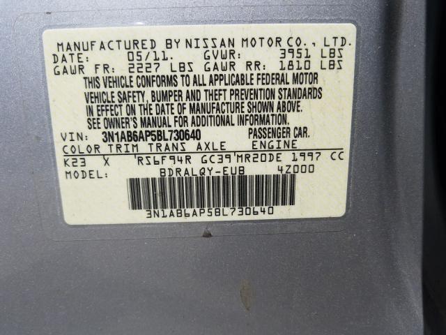 Photo 9 VIN: 3N1AB6AP5BL730640 - NISSAN SENTRA 2.0 