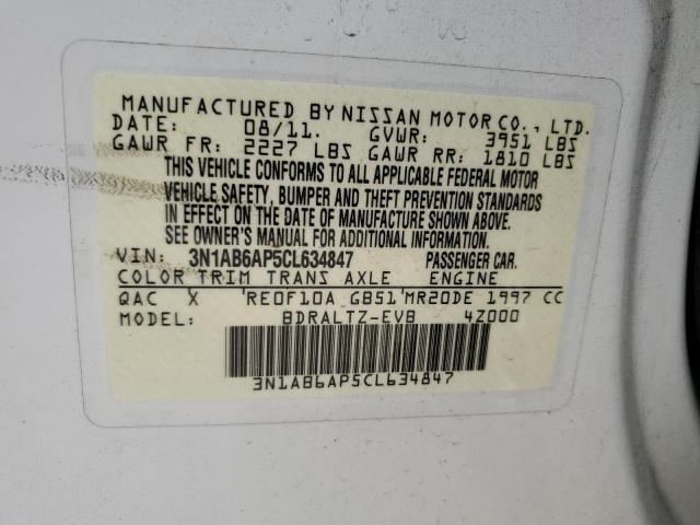 Photo 11 VIN: 3N1AB6AP5CL634847 - NISSAN SENTRA 