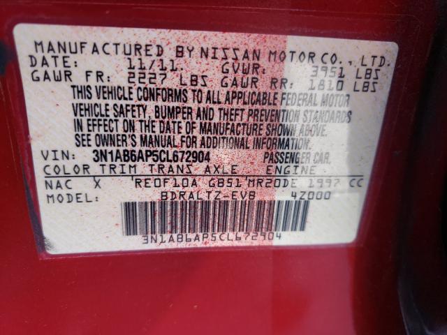 Photo 9 VIN: 3N1AB6AP5CL672904 - NISSAN SENTRA 2.0 