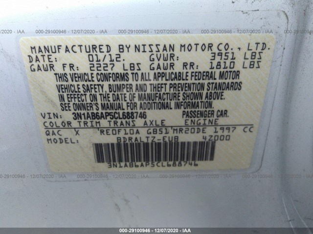 Photo 8 VIN: 3N1AB6AP5CL688746 - NISSAN SENTRA 