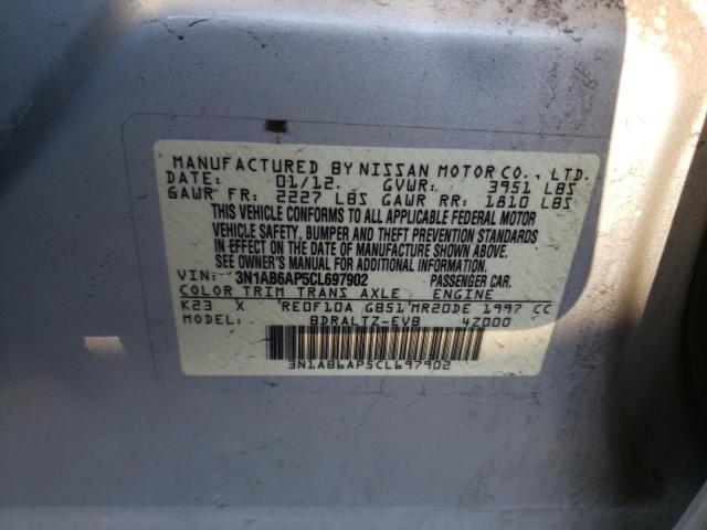 Photo 9 VIN: 3N1AB6AP5CL697902 - NISSAN SENTRA 2.0 