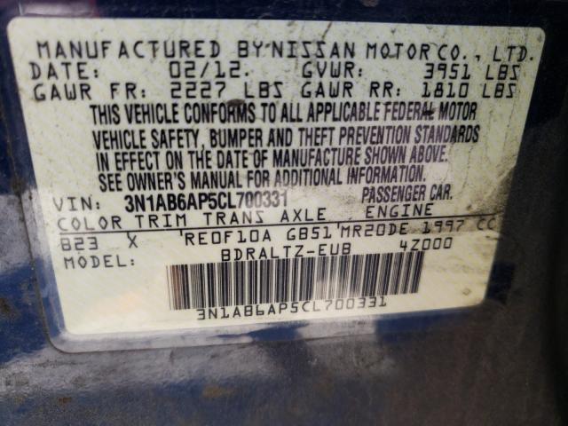 Photo 9 VIN: 3N1AB6AP5CL700331 - NISSAN SENTRA 2.0 