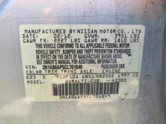 Photo 9 VIN: 3N1AB6AP5CL701849 - NISSAN SENTRA 2.0 