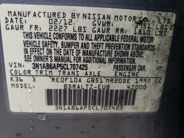 Photo 12 VIN: 3N1AB6AP5CL707425 - NISSAN SENTRA 2.0 