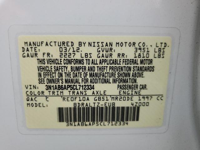 Photo 12 VIN: 3N1AB6AP5CL712334 - NISSAN SENTRA 