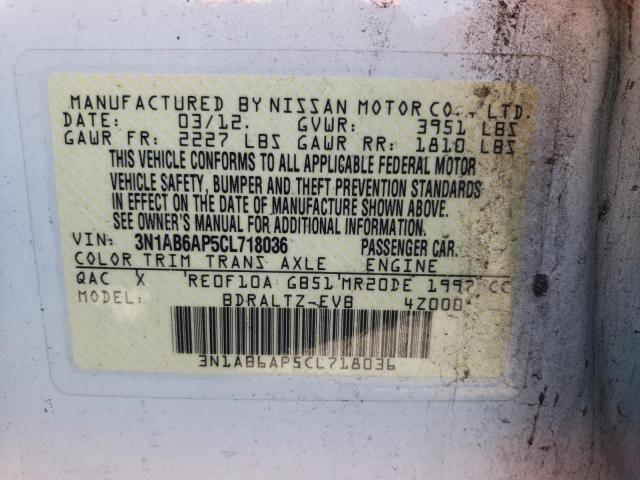 Photo 9 VIN: 3N1AB6AP5CL718036 - NISSAN SENTRA 2.0 