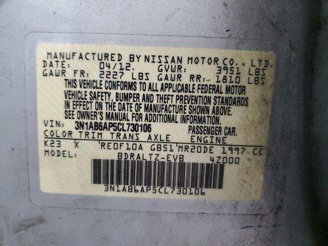 Photo 11 VIN: 3N1AB6AP5CL730106 - NISSAN SENTRA 2.0 