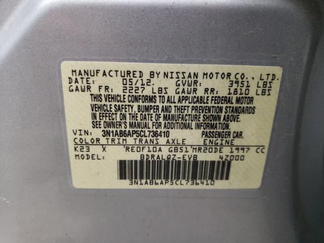 Photo 9 VIN: 3N1AB6AP5CL736410 - NISSAN SENTRA 2.0 