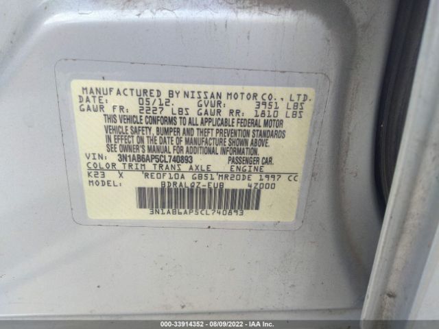 Photo 8 VIN: 3N1AB6AP5CL740893 - NISSAN SENTRA 