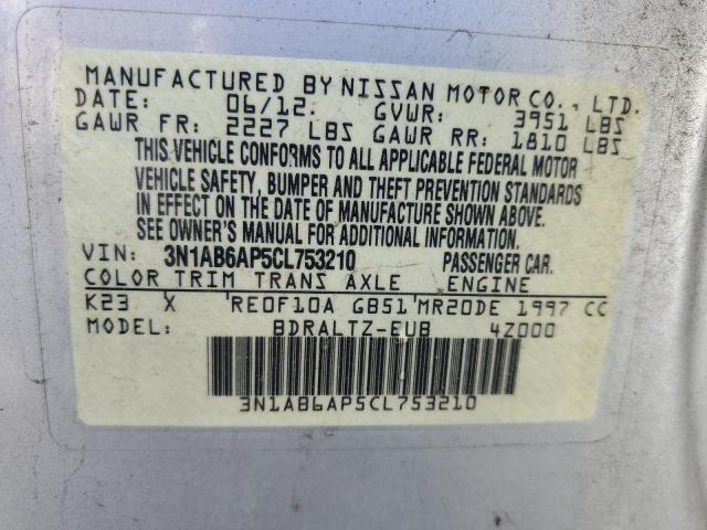 Photo 11 VIN: 3N1AB6AP5CL753210 - NISSAN SENTRA 