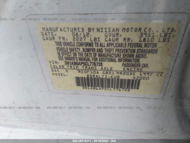 Photo 8 VIN: 3N1AB6AP5CL776728 - NISSAN SENTRA 