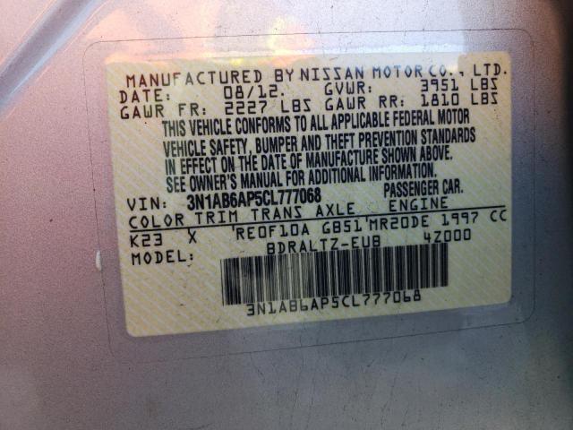 Photo 12 VIN: 3N1AB6AP5CL777068 - NISSAN SENTRA 