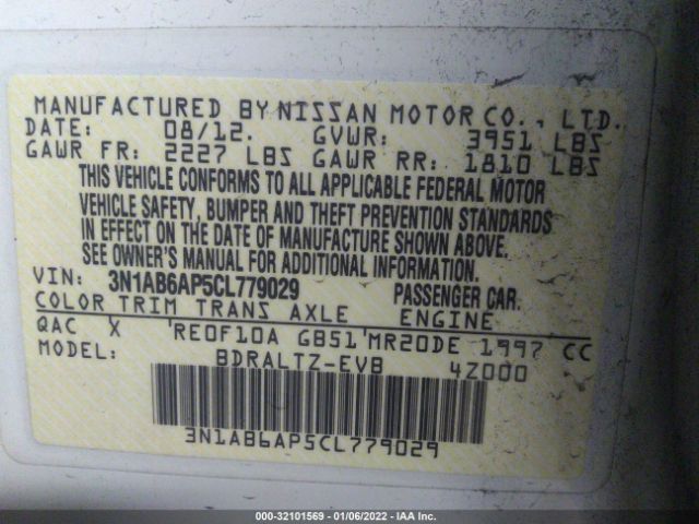 Photo 8 VIN: 3N1AB6AP5CL779029 - NISSAN SENTRA 