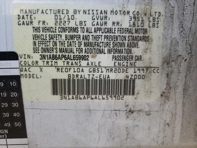 Photo 9 VIN: 3N1AB6AP6AL659902 - NISSAN SENTRA 2.0 