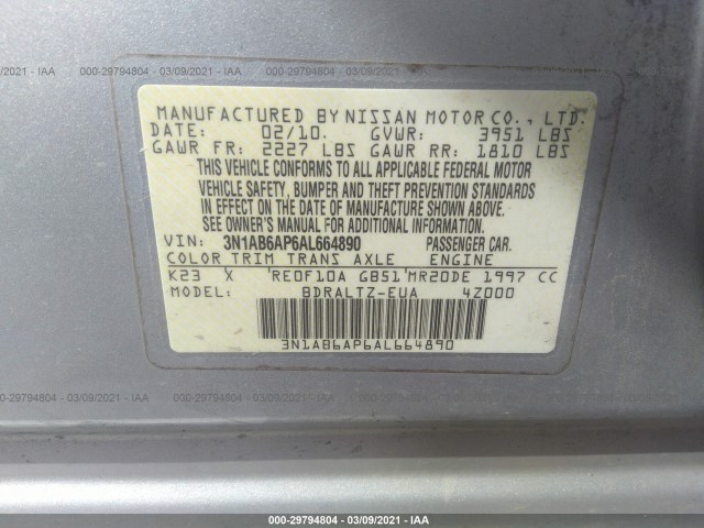 Photo 8 VIN: 3N1AB6AP6AL664890 - NISSAN SENTRA 