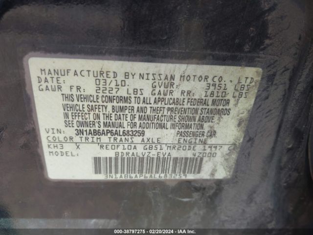 Photo 8 VIN: 3N1AB6AP6AL683259 - NISSAN SENTRA 