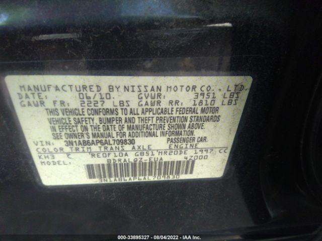 Photo 8 VIN: 3N1AB6AP6AL709830 - NISSAN SENTRA 