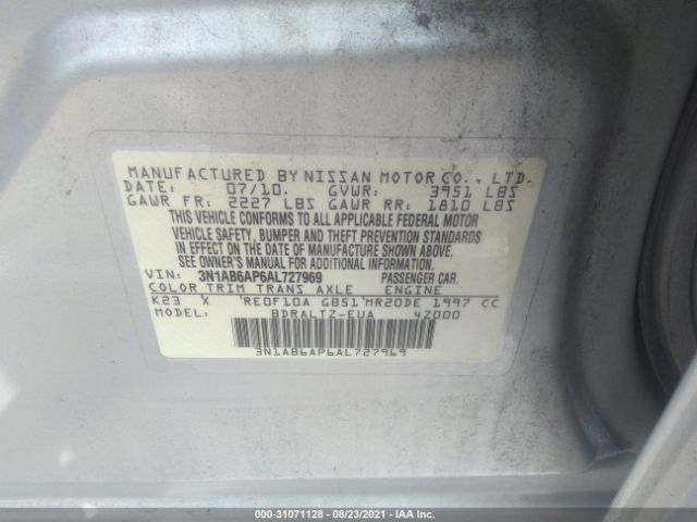 Photo 8 VIN: 3N1AB6AP6AL727969 - NISSAN SENTRA 