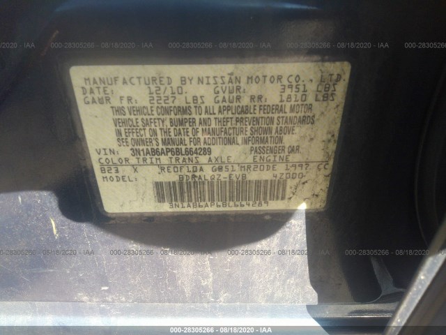 Photo 8 VIN: 3N1AB6AP6BL664289 - NISSAN SENTRA 