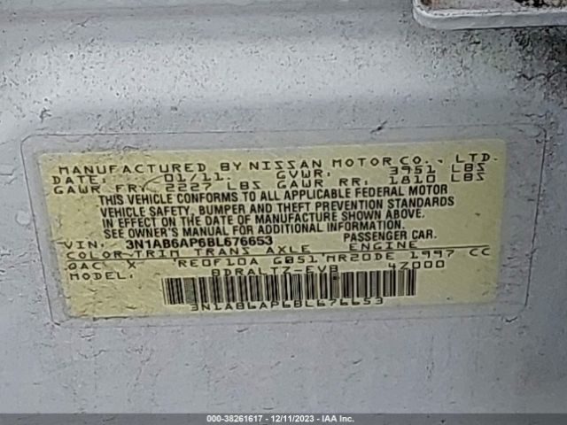 Photo 8 VIN: 3N1AB6AP6BL676653 - NISSAN SENTRA 