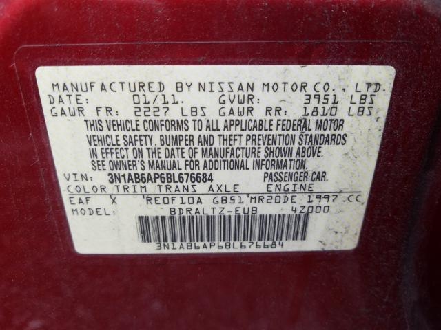 Photo 9 VIN: 3N1AB6AP6BL676684 - NISSAN SENTRA 2.0 