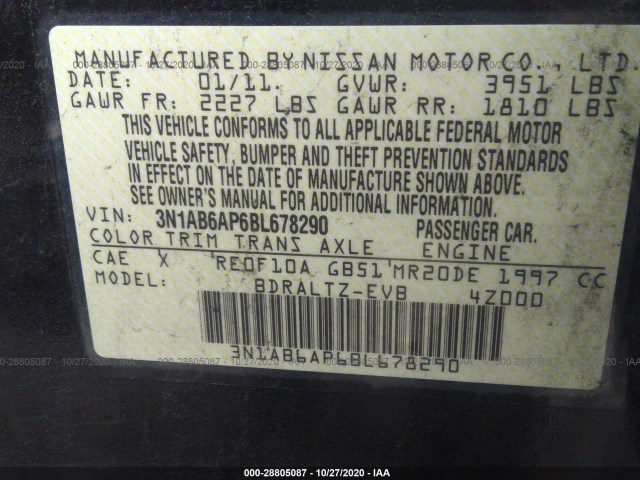 Photo 8 VIN: 3N1AB6AP6BL678290 - NISSAN SENTRA 