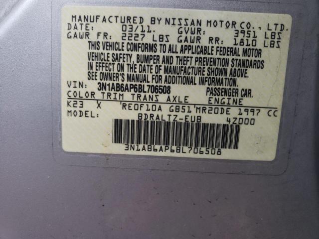 Photo 11 VIN: 3N1AB6AP6BL706508 - NISSAN SENTRA 