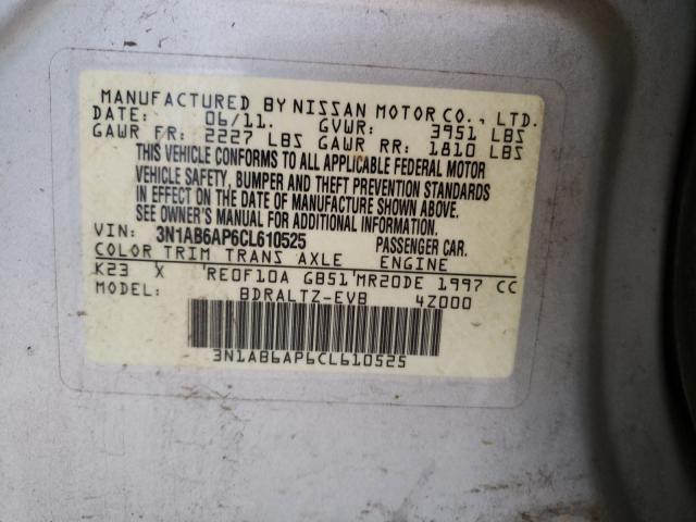 Photo 9 VIN: 3N1AB6AP6CL610525 - NISSAN SENTRA 2.0 