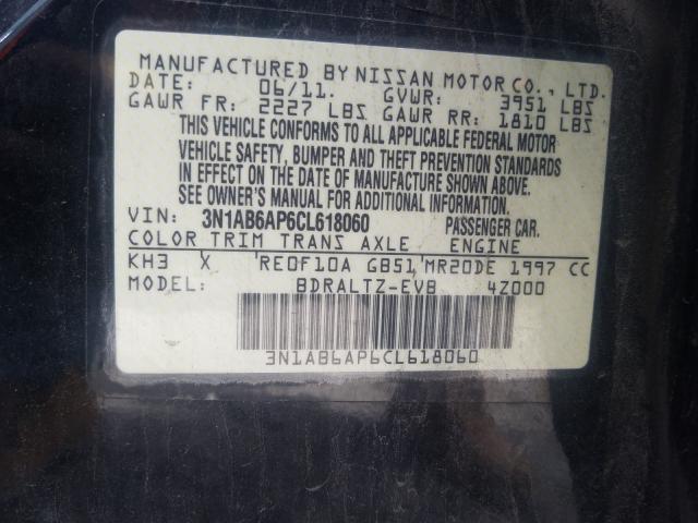 Photo 9 VIN: 3N1AB6AP6CL618060 - NISSAN SENTRA 2.0 