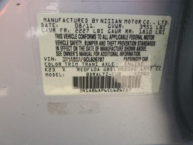 Photo 11 VIN: 3N1AB6AP6CL626787 - NISSAN SENTRA 