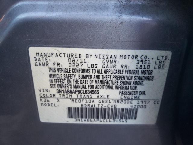 Photo 12 VIN: 3N1AB6AP6CL634565 - NISSAN SENTRA 