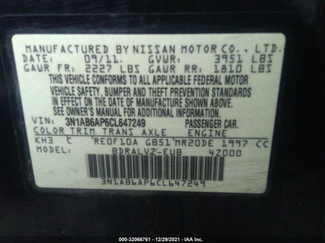 Photo 8 VIN: 3N1AB6AP6CL647249 - NISSAN SENTRA 