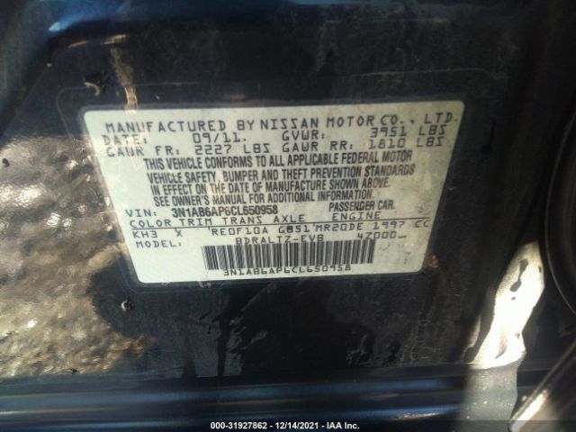 Photo 8 VIN: 3N1AB6AP6CL650958 - NISSAN SENTRA 