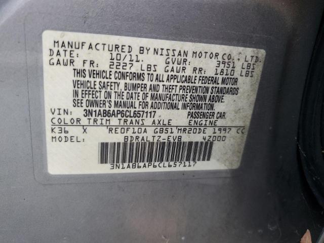 Photo 12 VIN: 3N1AB6AP6CL657117 - NISSAN SENTRA 