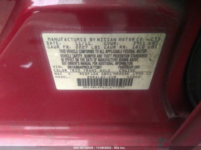 Photo 8 VIN: 3N1AB6AP6CL677397 - NISSAN SENTRA 