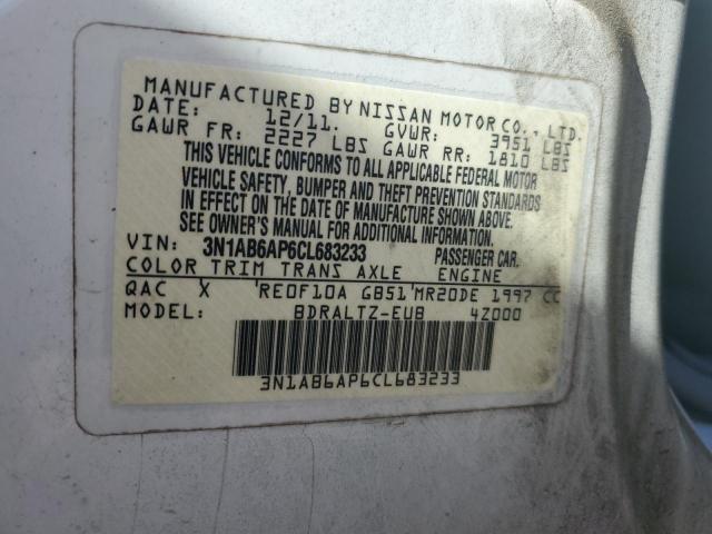 Photo 12 VIN: 3N1AB6AP6CL683233 - NISSAN SENTRA 2.0 