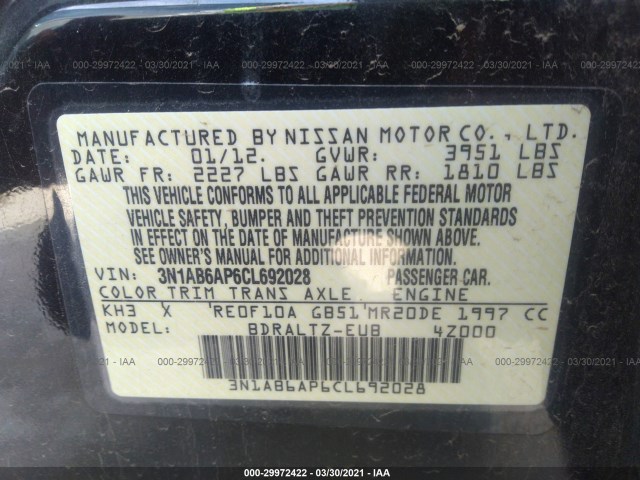 Photo 8 VIN: 3N1AB6AP6CL692028 - NISSAN SENTRA 