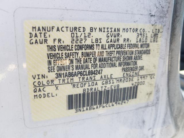 Photo 9 VIN: 3N1AB6AP6CL694247 - NISSAN SENTRA 2.0 