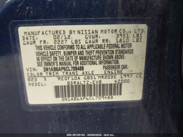 Photo 8 VIN: 3N1AB6AP6CL709488 - NISSAN SENTRA 