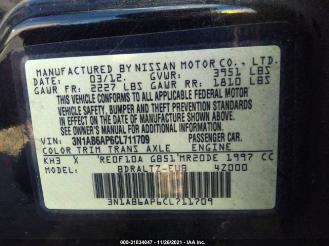 Photo 8 VIN: 3N1AB6AP6CL711709 - NISSAN SENTRA 