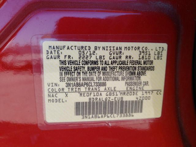 Photo 11 VIN: 3N1AB6AP6CL733886 - NISSAN SENTRA 