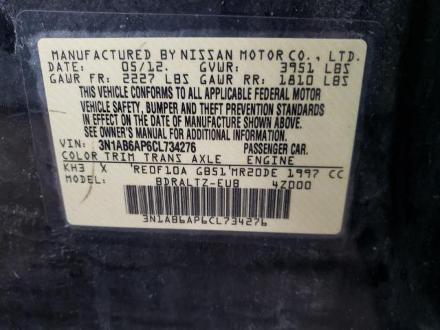 Photo 11 VIN: 3N1AB6AP6CL734276 - NISSAN SENTRA 