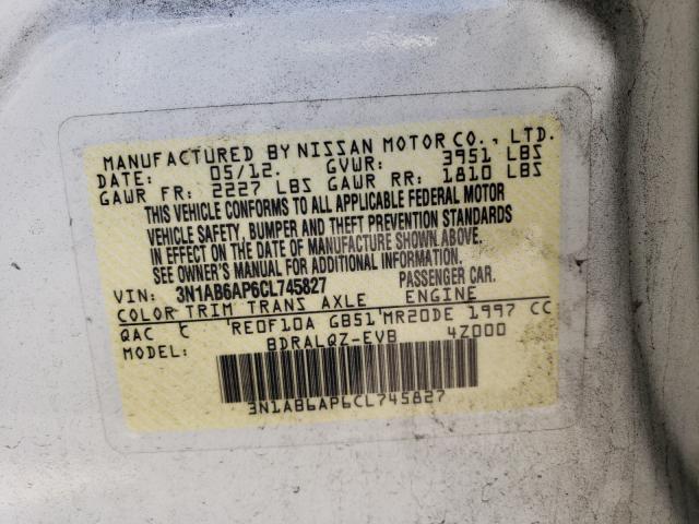 Photo 9 VIN: 3N1AB6AP6CL745827 - NISSAN SENTRA 2.0 