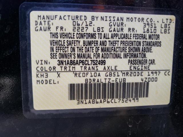 Photo 11 VIN: 3N1AB6AP6CL752499 - NISSAN SENTRA 