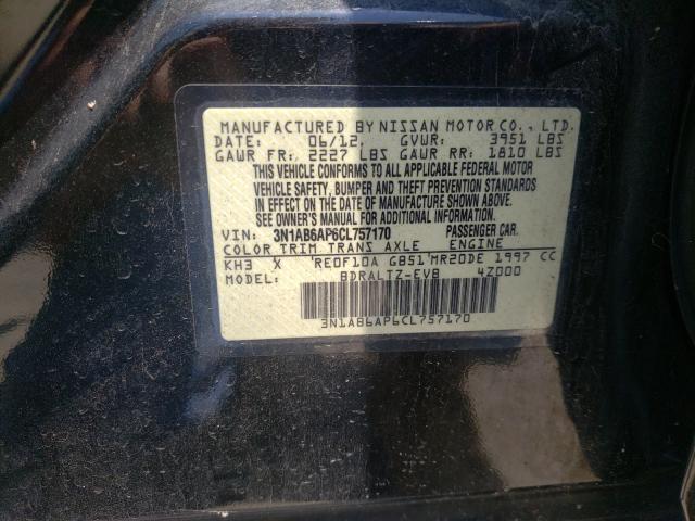 Photo 9 VIN: 3N1AB6AP6CL757170 - NISSAN SENTRA 2.0 