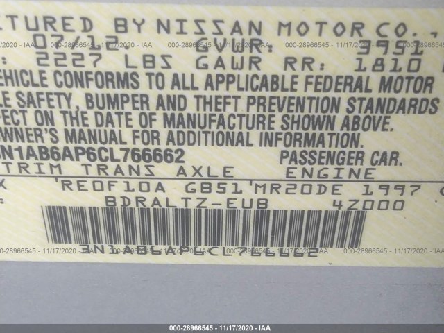 Photo 8 VIN: 3N1AB6AP6CL766662 - NISSAN SENTRA 