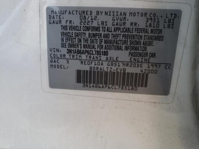 Photo 9 VIN: 3N1AB6AP6CL785180 - NISSAN SENTRA 2.0 