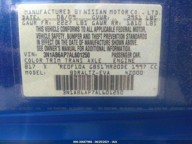 Photo 8 VIN: 3N1AB6AP7AL601250 - NISSAN SENTRA 