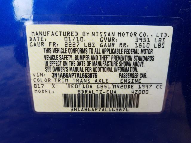 Photo 9 VIN: 3N1AB6AP7AL663876 - NISSAN SENTRA 2.0 